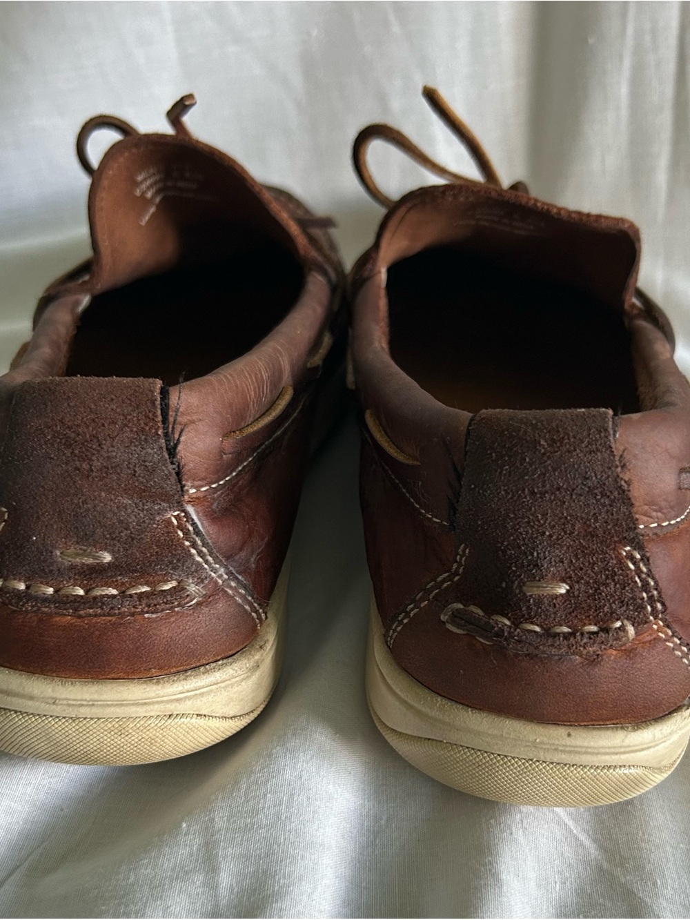 Men’s COLE HAAN Brown Leather Loafers Boat Shoes Moccasin-Style Size 11 - Picture 3 of 9